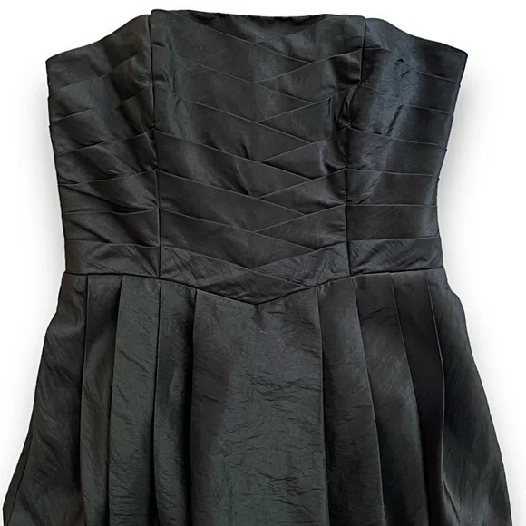 Aqua Strapless Black Bubble Dress with Pockets Size Large - Picture 4 of 12